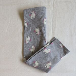 pekkle unicorn print cotton blend leggings gray 18 months baby girl